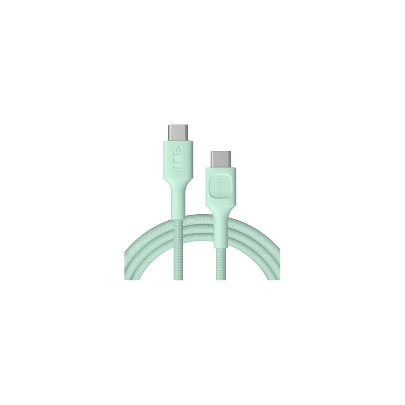 USB-C kabel 2m 100W Greencell PowerStream szybkie ładowania PD Mint Green