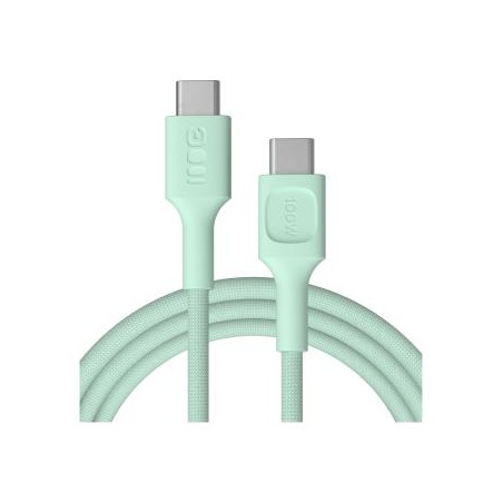 USB-C kabel 2m 100W Greencell PowerStream szybkie ładowania PD Mint Green