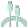 USB-C kabel 2m 100W Greencell PowerStream szybkie ładowania PD Mint Green