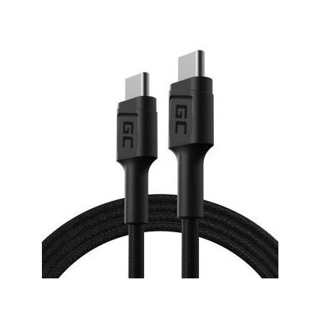 Green Cell kabel GC PowerStream USB-C - USB-C 120cm z power Delivery (60W), 480 Mbps, Ultra Charge, QC 3.0