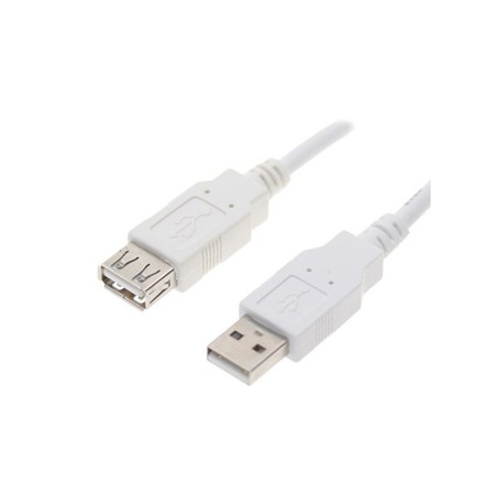 Logo Przedłużacz USB (2.0), USB A M - USB A F, 0.3m, biała, blister, EOL