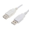 Logo Przedłużacz USB (2.0), USB A M - USB A F, 0.3m, biała, blister, EOL