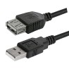 Logo Przedłużacz USB (2.0), USB A M - USB A F, 1.8m, czarna, blister, EOL