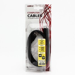 Logo Przedłużacz USB (2.0), USB A M - USB A F, 1.8m, czarna, blister, EOL