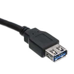 Logo Przedłużacz USB (3.0), USB A M - USB A F, 1.8m, czarna, blister, EOL