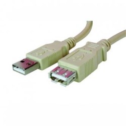 Logo Przedłużacz USB (1.1), USB A M - USB A F, 1.8m, transfer 480Mb/s