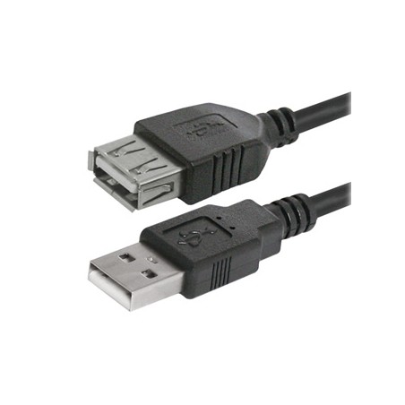 Logo Przedłużacz USB (2.0), USB A M - USB A F, 3m, czarna, cena za 1 szt.