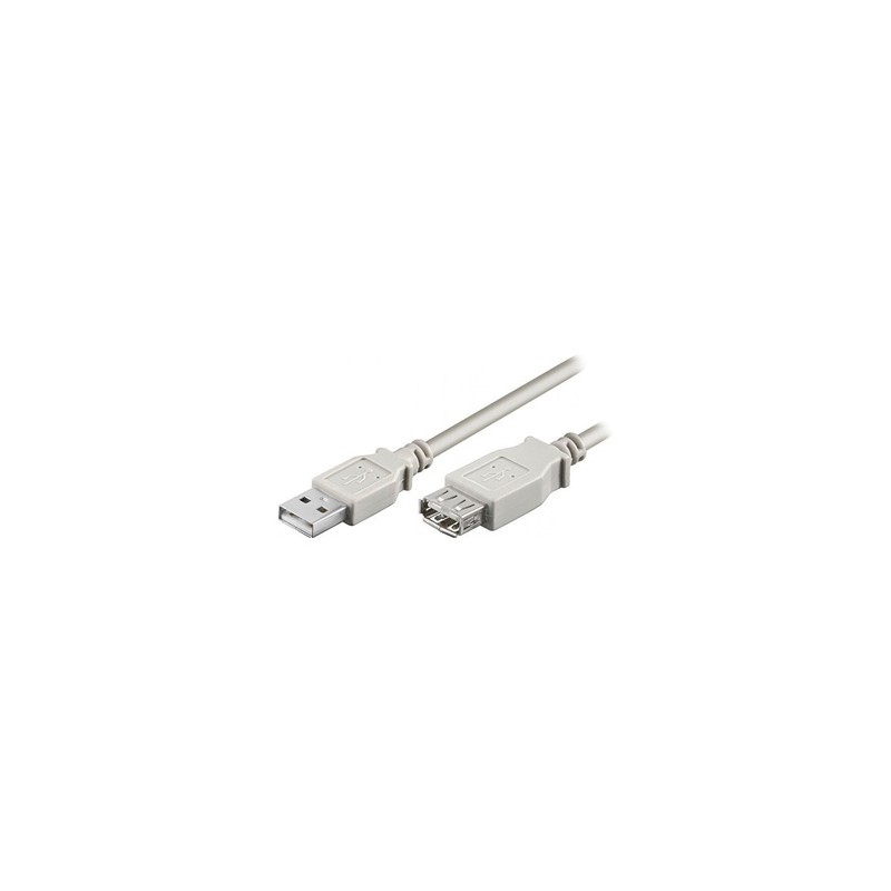 Logo Przedłużacz USB (2.0), USB A M - USB A F, 5m, szary, blister, EOL