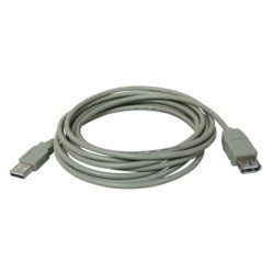 Logo Przedłużacz USB (2.0), USB A M - USB A F, 3m, szary, 5-pack, cena za 1 szt, EOL