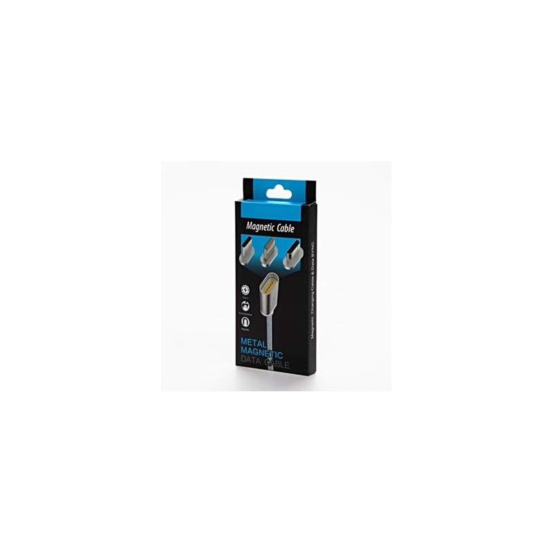 Kabel USB z zestawem końcówek (2.0), USB A M - microUSB (M) + Apple Lightning (M) + USB C (M), 1m, przewód okrągły w oplocie, sr