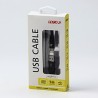 Logo USB kabel (2.0), USB A M - USB C (M), 1m, 480 Mb/s, 5V/3A, czarny, box, oplot nylonowy, aluminiowa osłona złącza, EOL