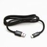 Logo USB kabel (3.2 gen 1), USB A M - USB C (M), 1m, 5 Gb/s, 5V/3A, czarny, box, oplot nylonowy, aluminiowa osłona złącza, EOL