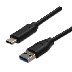 USB kabel (3.2 gen 2), USB A M - USB C (M), 1m, 10 Gb/s, 5V/3A, czarny, EOL