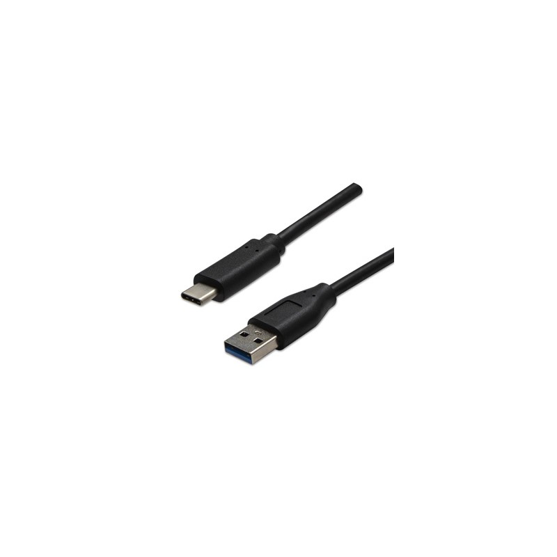 USB kabel (3.2 gen 2), USB A M - USB C (M), 1m, 10 Gb/s, 5V/3A, czarny, EOL