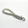Logo USB kabel (2.0), USB A M - microUSB (M), 0.2m, biały, blister, breloczek na klucze, EOL
