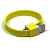 Logo USB kabel (2.0), USB A M - microUSB (M), 0.25m, żółty, blister, na nadgarstek, EOL