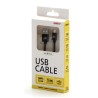 Logo USB kabel (2.0), USB A M - microUSB (M), 1m, 480 Mb/s, 5V/2A, czarny, box, oplot nylonowy, aluminiowa osłona złącza, EOL