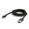 Logo USB kabel (2.0), USB A M - microUSB (M), 2m, 480 Mb/s, 5V/1A, czarny, box, oplot nylonowy, aluminiowa osłona złącza, EOL