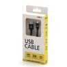 Logo USB kabel (2.0), USB A M - microUSB (M), 2m, 480 Mb/s, 5V/1A, czarny, box, oplot nylonowy, aluminiowa osłona złącza, EOL