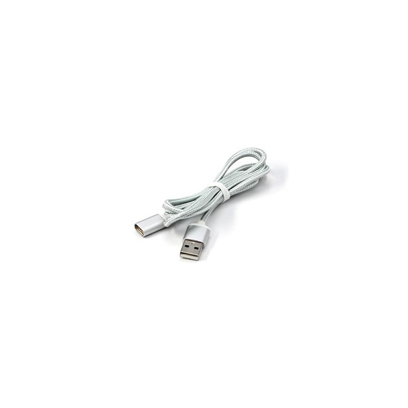 USB kabel (2.0), USB A M - magnetyczna końcówka, 1m, srebrny, EOL