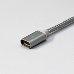 USB kabel (2.0), USB A M - magnetyczna końcówka, 1m, srebrny, EOL