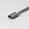 USB kabel (2.0), USB A M - magnetyczna końcówka, 1m, srebrny, EOL