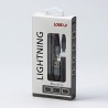 Logo USB kabel (2.0), USB A M - Apple Lightning M, 1m, certyfikat MFi, srebrny, box, oplot nylonowy, aluminiowa osłona złącza, E