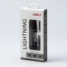 Logo USB kabel (2.0), USB A M - Apple Lightning M, 1m, certyfikat MFi, czarny, box, oplot nylonowy, aluminiowa osłona złącza, EO