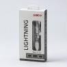 Logo USB kabel (2.0), USB A M - Apple Lightning M, 2m, certyfikat MFi, biały, box, oplot nylonowy, aluminiowa osłona złącza, EOL