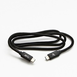 Logo USB kabel (3.2 gen 1), USB C (M) - USB C (M), 1m, 5 Gb/s, 5V/3A, czarny, box, oplot nylonowy, aluminiowa osłona złącza, EOL