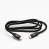 Logo USB kabel (3.2 gen 1), USB C (M) - USB C (M), 1m, 5 Gb/s, 5V/3A, czarny, box, oplot nylonowy, aluminiowa osłona złącza, EOL