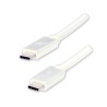 Logo USB kabel (3.2 gen 1), USB C (M) - USB C (M), 1m, 5 Gb/s, 5V/3A, biały, box, oplot nylonowy, aluminiowa osłona złącza, EOL