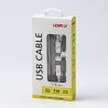 Logo USB kabel (3.2 gen 1), USB C (M) - USB C (M), 1m, 5 Gb/s, 5V/3A, biały, box, oplot nylonowy, aluminiowa osłona złącza, EOL