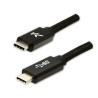 Logo USB kabel (3.2 gen 1), USB C (M) - USB C (M), 2m, 5 Gb/s, 5V/3A, czarny, box, oplot nylonowy, aluminiowa osłona złącza, EOL