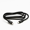 Logo USB kabel (3.2 gen 1), USB C (M) - USB C (M), 2m, 5 Gb/s, 5V/3A, czarny, box, oplot nylonowy, aluminiowa osłona złącza, EOL