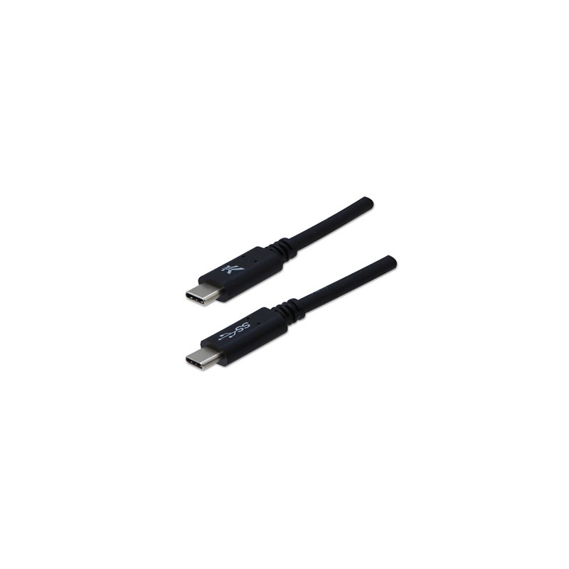 USB kabel (3.2 gen 1), USB C (M) - USB C (M), 1m, 5 Gb/s, 5V/3A, czarny, EOL