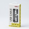 Logo USB kabel (3.2 gen 2), USB C (M) - USB C (M), 1m, Power Delivery 100W, 10 Gb/s, 20V/5A, biały, box, oplot nylonowy, alumini