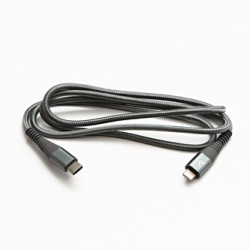 Logo USB kabel (2.0), USB C (M) - Apple Lightning M, 2m, certyfikat MFi, srebrny, box, oplot nylonowy, aluminiowa osłona złącza,