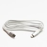 Logo USB kabel (2.0), USB C (M) - Apple Lightning M, 2m, certyfikat MFi, biały, box, oplot nylonowy, aluminiowa osłona złącza, E