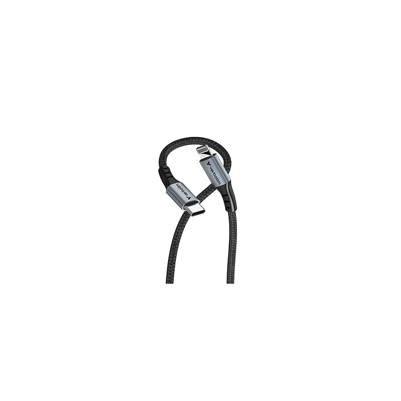 Verbatim USB kabel USB C (M) - USB lightning (M), 60W, 1.2m, czarny, box, 31844