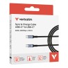 Verbatim USB kabel USB C (M) - USB C (M), 60W, 1.2m, czarny, box, 31845