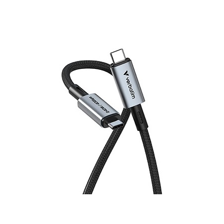 Verbatim USB kabel USB C (M) - USB C (M), 240W, 1.2m, czarny, box, 31847
