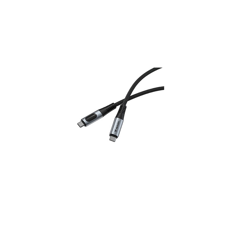 Verbatim USB kabel USB C (M) - USB C (M), 100W, 1.2m, czarny, box, 31848