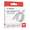 Verbatim USB-C kabel USB C (M) - USB C (M), 100W, 1.2m, magnetyczny, szary, box, 31854