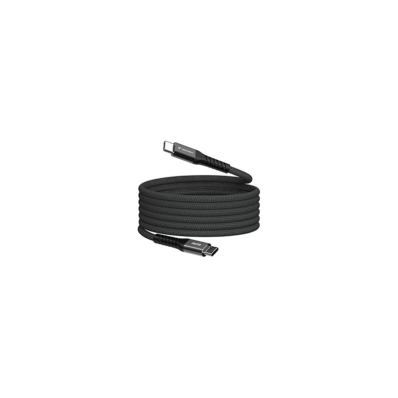 Verbatim USB-C kabel USB C (M) - USB C (M), 60W, 1.2m, magnetyczny, czarny, box, 31859