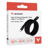 Verbatim USB-C kabel USB C (M) - USB C (M), 100W, 1.2m, magnetyczny, czarny, box, 31863