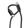 Verbatim USB kabel USB C (M) - USB C (M), 60W, 1m, czarno-biały, box, 32391