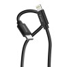 Verbatim USB kabel USB C (M) - Apple Lightning M, 27W, 1m, czarno-biały, box, 32392