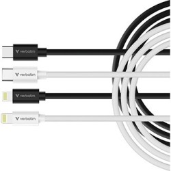 Verbatim USB kabel USB C (M) - Apple Lightning M, 27W, 1m, czarno-biały, box, 32392