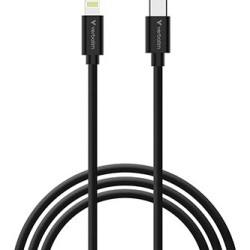 Verbatim USB kabel USB C (M) - Apple Lightning M, 27W, 1m, czarno-biały, box, 32392